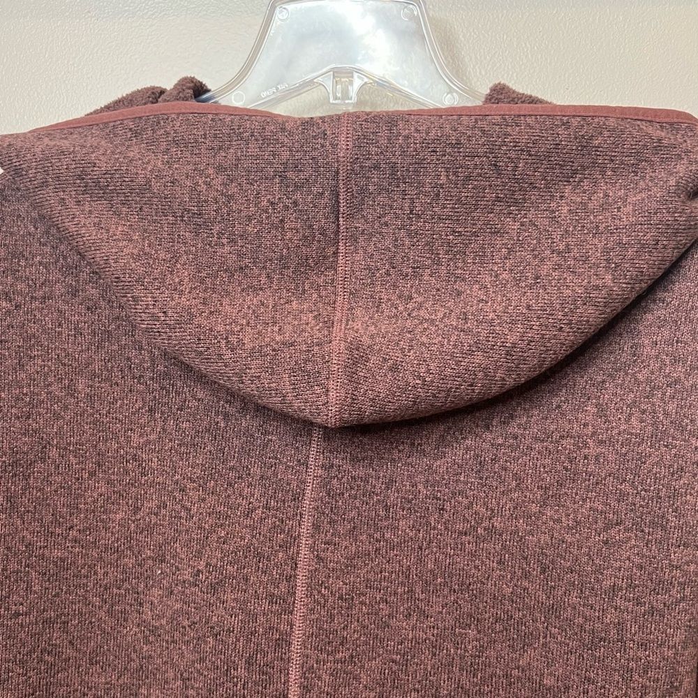 The North Face Crescent Oversized Wrap Hoodie Brown Heather Jacket Sweater SZ L - Picture 9 of 15
